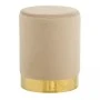 LINDA/S ΣΚΑΜΠΟ BEIGE VELVET ΥΦΑΣΜΑ Φ.34Χ42εκ.