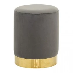 LINDA/S ΣΚΑΜΠΟ GREY VELVET ΥΦΑΣΜΑ Φ.34Χ42εκ. LINDA/S ΣΚΑΜΠΟ GREY VELVET ΥΦΑΣΜΑ Φ.34Χ42εκ.
