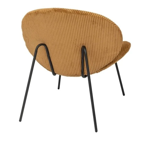 LOUNGE ΚΑΡΕΚΛΑ ΜΟΥΣΤΑΡΔΙ BIRCH BREEZE ΜΕ ΜΑΥΡΟ ΜΕΤΑΛΛΙΚΟ ΣΚΕΛΕΤΟ 74Χ74Χ75ΕΚ