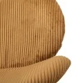 LOUNGE TABLE CHAIR BIRCH BREEZE IN MUSTARD COLOR WITH BLACK IRON LEGS 74X74X75CM