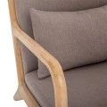LOUNGE ΠΟΛΥΘΡΟΝΑ ΑΠΟ ΑΝΟΙΧΤΟ ΞΥΛΟ ΒΕΛΑΝΙΔΙΑΣ ΜΕ ΓΚΡΙ ΥΦΑΣΜΑ AND ΜΑΞΙΛΑΡΙ  66Χ87Χ74ΕΚ