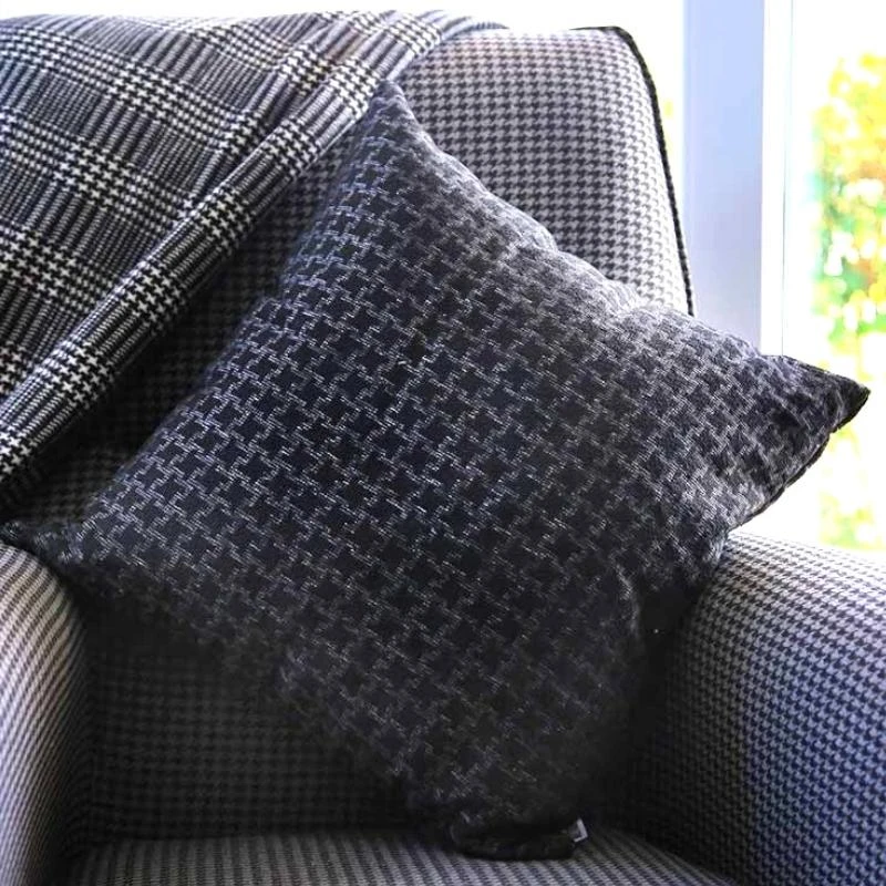 Bono Megapap cotton sofa pillow with zipper in black color 50x50xcm.