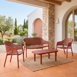 MALAGA Set (4pcs) PP-UV Bordeaux
