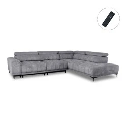 MASSIMO Right Facing Corner Sofa-Sliding Seats, Water Repellent Fabric Grey MASSIMO Right Facing Corner Sofa-Sliding Seats, Water Repellent Fabric Grey