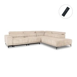 MASSIMO Right Facing Corner Sofa-Sliding Seats, Water Repellent Fabric Beige MASSIMO Right Facing Corner Sofa-Sliding Seats, Water Repellent Fabric Beige
