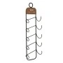 BLACK METAL WALL WINE RACK FOR 5 BOTTLES 19,5X12X71CM