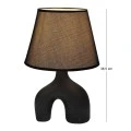 BLACK CERAMIC LAMP  WITH HAT 38.5CM