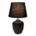 BLACK CERAMIC LAMP WITH BLACK HAT D20X31,5CM