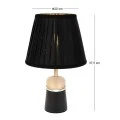 BLACK METAL LAMP WITH GOLD DETAILS AND EXTRA LIGHTING AT THE BASE 37.5CM