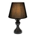 BLACK METAL LAMP WITH BLACK HAT 41CM