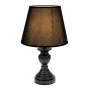 BLACK METAL LAMP WITH BLACK HAT 41CM