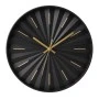 PLASTIC WALL CLOCK IN BLACK COLOR WITH GOLD DETAILS D30,5X4CM