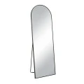 BLACK METAL FLOOR MIRROR WITH TOUCH SCREEN LED LIGHT D60X180CM