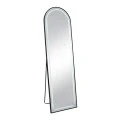 BLACK METAL FLOOR MIRROR WITH TOUCH SCREEN LED LIGHT D50X170