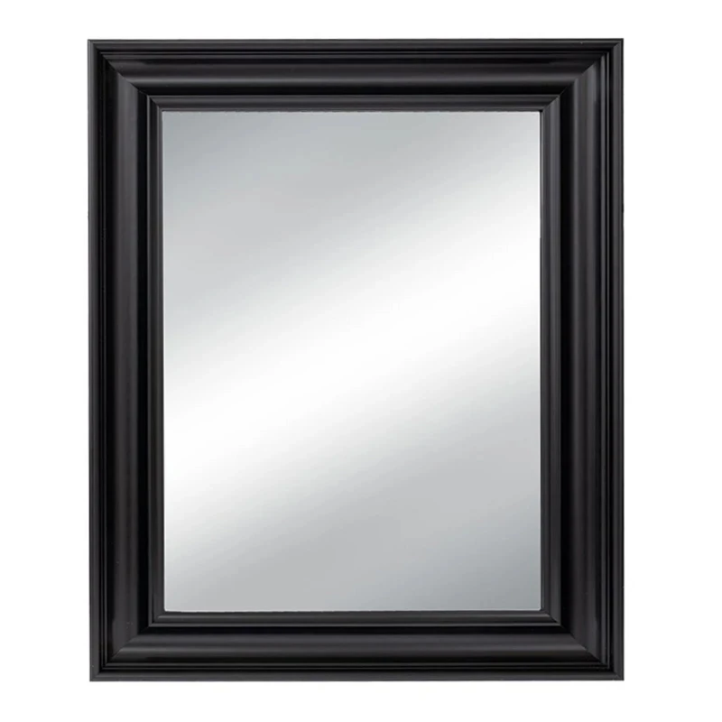BLACK PLASTIC RECTANGLE MIRROR ( WOOD EFFECT) 60X80CM