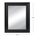 BLACK PLASTIC RECTANGLE MIRROR ( WOOD EFFECT) 60X80CM