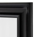 BLACK PLASTIC RECTANGLE MIRROR ( WOOD EFFECT) 80X120CM