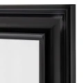 BLACK PLASTIC SQUARE MIRROR (WOOD EFFECTD) 60X60CM