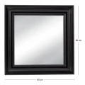 BLACK PLASTIC SQUARE MIRROR (WOOD EFFECTD) 60X60CM