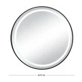 BLACK CIRCLE MIRROR TOUCH SCREEN LED LIGHT D70CM