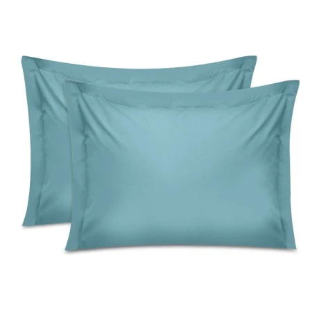 Μαξιλαροθήκες ύπνου Tonne Cotton Box Σετ 2 τμχ χρώμα μέντα 50x70+5εκ.