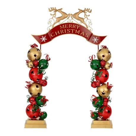 CHRISTMAS SQUARE ARCH WITH BELLS 263X55X309CM