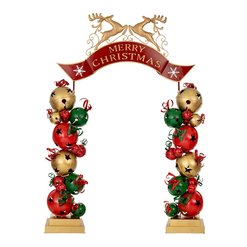 CHRISTMAS SQUARE ARCH WITH BELLS 263X55X309CM