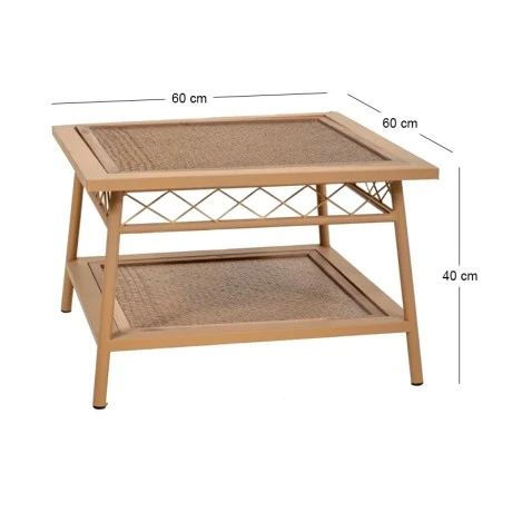 ΜΕΤΑΛΛΙΚΟ-ΞΥΛΙΝΟ ΤΡΑΠΕΖΙ 60x60x40EK