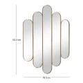DECO METALLIC GOLD MIRROR 76.5x2.5x102.5CM