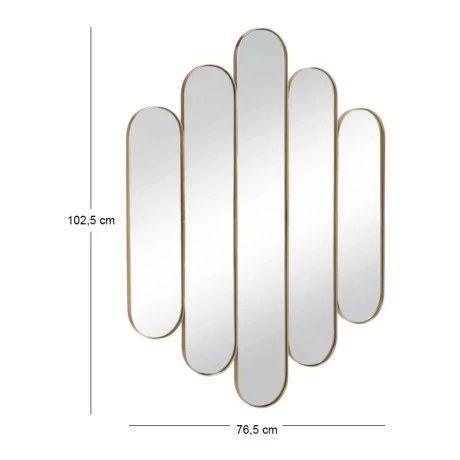 DECO METALLIC GOLD MIRROR 76.5x2.5x102.5CM
