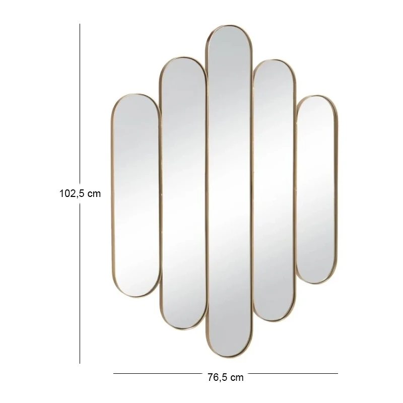 DECO METALLIC GOLD MIRROR 76.5x2.5x102.5CM
