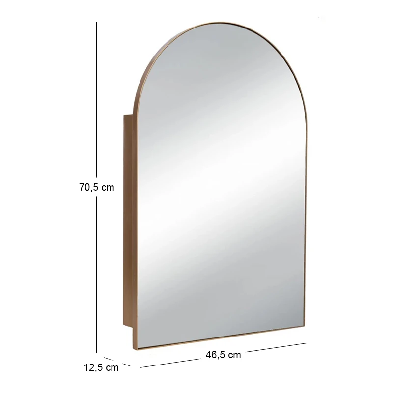 DECO METAL WALL MIRROR 46,5X12,5X70,5CM