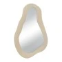 METAL WALL MIRROR WITH IRREGULAR SHAPE IN CREAM COLOR 50X27X76CM