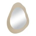 METAL WALL MIRROR WITH IRREGULAR SHAPE IN CREAM COLOR 62X2X82CM