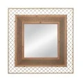 CREAM METAL WALL MIRROR 80X80CM