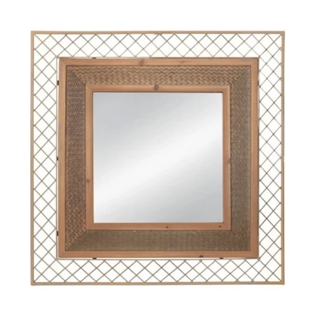 CREAM METAL WALL MIRROR 80X80CM