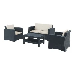 MONACO DARK GREY ΣΕΤ 2ΘΕΣ.ΚΑΝΑΠΕ ΜΕ ΜΑΞ. ΠΟΛ/ΝΙΟΥ MONACO DARK GREY ΣΕΤ 2ΘΕΣ.ΚΑΝΑΠΕ ΜΕ ΜΑΞ. ΠΟΛ/ΝΙΟΥ