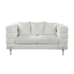 MORRIS Sofa 2-Seater White Teddy Fabric MORRIS Sofa 2-Seater White Teddy Fabric