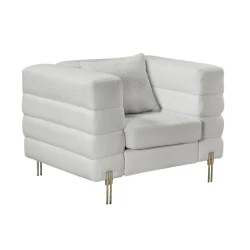 MORRIS Armchair White Teddy Fabric MORRIS Armchair White Teddy Fabric