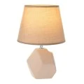 BEIGE CERAMIC LAMP WITH HAT D20Χ29.5CM