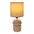 CERAMIC LAMP IN MUSTARD COLOR WITH HAT D13Χ26.5CM