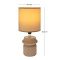 CERAMIC LAMP IN MUSTARD COLOR WITH HAT D13Χ26.5CM
