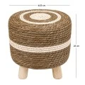 NATURAL ROPE ROUND STOOL D29X28CM