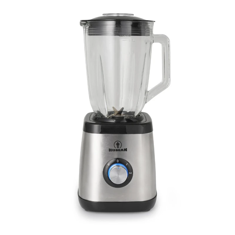 Μπλέντερ με Γυάλινη Κανάτα 1,5L 1500W Inox Human HU-3013