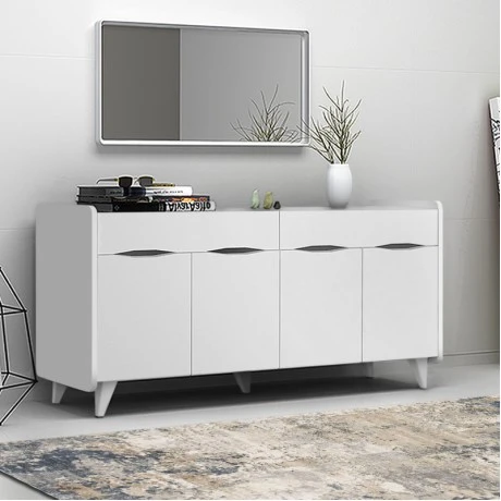 Sila Megapap melamine buffet in white color 140x45x72cm.