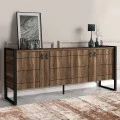 Ursula Megapap melamine buffet in walnut color 180x40x77,6cm.