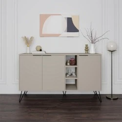 Μπουφές Clara Megapap χρώμα sandstone 142x35,6x83εκ.