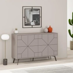 Dune Megapap melamine buffet in light mocha color 123x35x77,4cm. Dune Megapap melamine buffet in light mocha color 123x35x77,4cm.