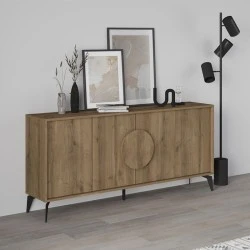 Μπουφές Gora Megapap χρώμα ανοιχτό καρυδί 180x35,6x82εκ.