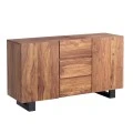 NELSON Buffet 140x45x78 Acacia Natural Finish (Black Paint)